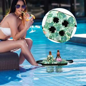 Portavasos Flotante para Piscina, Posavasos Flotante para Bebidas, Bandeja Flotante para Refrescos, No Inflable, con Capacidad para 4 Latas de Cerveza - Product Image 6