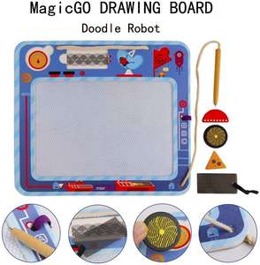 Tablero de dibujo magnético para niños pequeños, Robot de pintura, juegos de garabatos, creativo, tamaño de viaje - Product Image 6