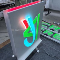 Caja de Luz de Acero Inoxidable de Doble Cara de Grado Profesional, IP67 Impermeable, 5000 Lúmenes LED |   Letrero Publicitario Acrílico Elevado de Diseño Complejo