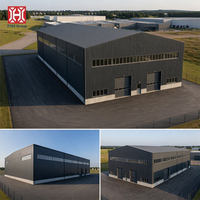 Bâtiment en structure métallique galvanisée à grande portée pour atelier, conception économique, à vendre