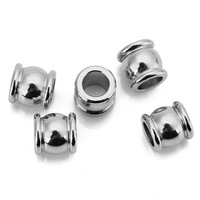 4mm 6mm 8mm 10mm 18K altın vakum boncuk paslanmaz çelik büyük delik boncuk halat takı yapma bulma için