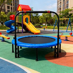 Trampoline rond de qualité supérieure pour la cour avec filet de sécurité et échelle assortie pour un accès <span class=keywords><strong>facile</strong></span> - Product Image 6