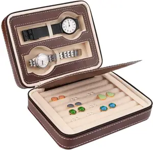 가죽 시계 보석 상자 및 럭셔리 시계 상자 케이스 및 방수 여행 시계 케이스