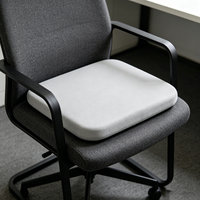 Coussins de siège portables carrés en mousse à mémoire de forme rafraîchissante, 4 cm d'épaisseur, avec housse amovible et lavable, respirants, pour soulager la pression