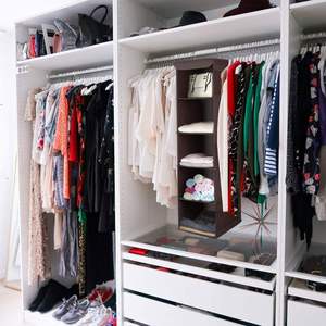 5-shelf Non Woven <b>Space</b> <b>Saving</b> Easy Use Drawers Collapsible Shelves Hanging Closet Organizer for Sweater Cloth Handbag - Product Image 5