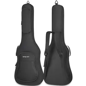 Mochila acolchoada 12mm para guitarra, mochila acolchoada de 39 polegadas com estojo para violão macio