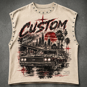 Débardeur Streetwear Personnalisé Imprimé DTG Haute Qualité 300g avec Logo Avant Col Rond 100% Coton Jersey Tissu Séchage Rapide Respirant Homme - Product Image 5