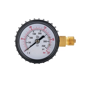 Toptan 50mm <span class=keywords><strong>CO2</strong></span> basınç göstergesi değiştirme basınç göstergesi için bira regülatörü 3500Psi ile 1/4 ''G sağ-handed bağlantı - Product Image 2