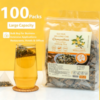 Sachets de thé Oolong mélangé à l'osmanthus naturel de qualité supérieure, sachets pyramidaux de qualité alimentaire pour consommation quotidienne, approvisionnement en vrac 3g*100 paquets