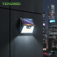 Nouveau produit 176 LED Lampes murales extérieures solaires à piles LED avec interaction solaire Applique murale avec détecteur de mouvement