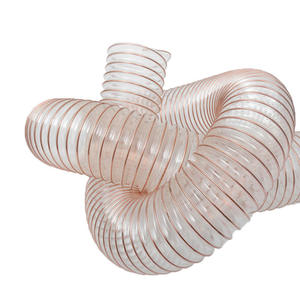 Super Flexible Petit Pliage Transparent Résistant À La Chaleur PU Helix Conduit <span class=keywords><strong>Tuyau</strong></span> pour <span class=keywords><strong>Copeaux</strong></span> De Bois et La Poussière - Product Image 3
