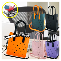 2025 tendance étanche EVA sac à main poinçonnage coloré ordinateur sacs avec bandoulière bricolage breloques ordinateur sacs pour femme main