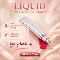 Teinte liquide multi-usages pour les yeux, le visage et les lèvres, séchage rapide, application sans traces, logo personnalisé, vente en gros, maquillage liquide pour les lèvres, les joues et les yeux
