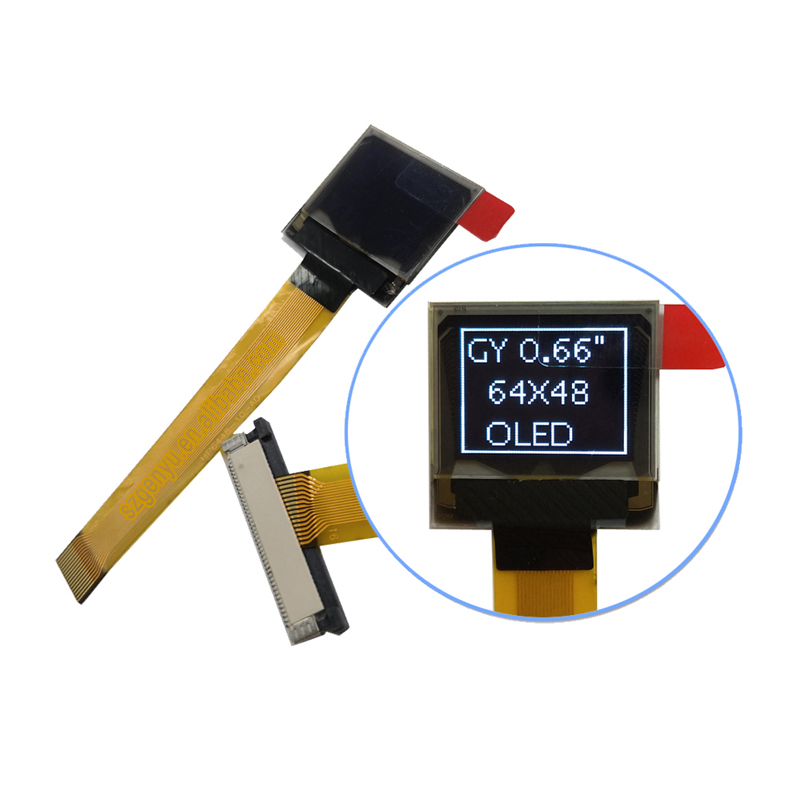 64x48 Graphic Screen White Color SPI 0.66 inch micro oled Display