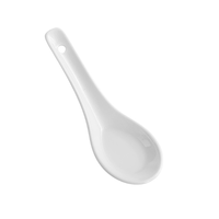 Cuillère en céramique blanche pour soupe, riz, ramen – Ustensile de cuisine en porcelaine, ensemble de service, cadeau, design empilable, FDA, OEM, vente en gros, faible MOQ