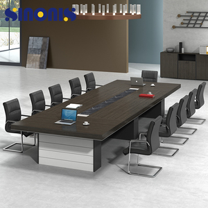 Sinonis Modern Luxury Wooden Extendable Executive Office Desk Matching Bookshelf-One-stop Office Furniture Solution Manager - Product Image 4