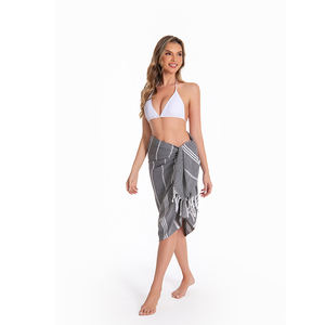 Benutzer definierte große Erwachsene schnell trocknen übergroße Stickerei bedruckte Streifen Quaste Baumwolle türkische Strand tuch - Product Image 5