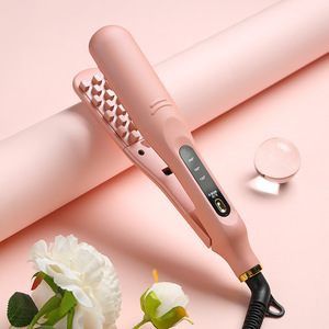 เครื่องหนีบผมเซรามิกทัวร์มาลีนขนาดเล็ก สำหรับ<span class=keywords><strong>ผม</strong></span>ตรงและ<span class=keywords><strong>ผม</strong></span>ลอน ปรับอุณหภูมิได้หลายระดับ สำหรับ<span class=keywords><strong>ผู้หญิง</strong></span>ผมหนา - Product Image 2