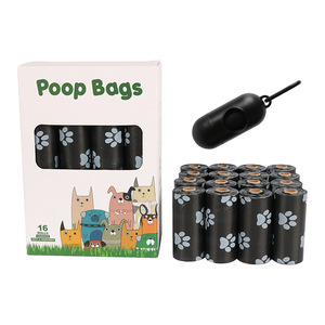 ถุงเก็บมูลสัตว์แบบพกพาชนิดม้วน ลายเท้าสัตว์ ย่อยสลายได้ทางชีวภาพ สำหรับสัตว์เลี้ยงข้ามพรมแดน - Product Image 2