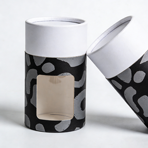 Boîte Cadeau Ronde Noire Recyclable de Luxe 50ml pour Emballage de Parfum, Cosmétiques, Huiles Essentielles, Emballage Cylindrique en Carton - Product Image 2