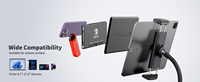SAIJI vente en gros nouveau bras paresseux noir support de tablette pour lit Flexible réglable universel pour 4.7-12.9 "Kindle tablette support de téléphone
