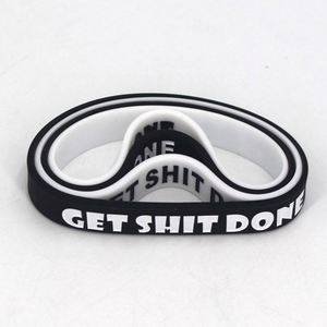 สายรัดข้อมือซิลิโคนแบบมีโลโก้สั่งทำพิเศษ สำหรับส่งเสริมแรงบันดาลใจ สร้างแรงจูงใจ สำหรับผู้ใหญ่  แบบนูนต่ำและเติมหมึก - Product Image 6