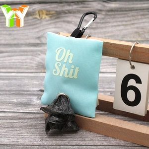 Sac de rangement en toile pour déjections canines, sacs à déchets pour animaux de compagnie (chiens et chats) d'extérieur, motif 'OH SHIT', distributeur et organisateur pour chiots - Product Image 5