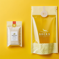 Sac d'emballage en plastique à fermeture éclair personnalisé à trois soudures latérales pour l'emballage de chaussettes/vêtements/sous-vêtements