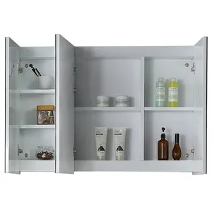 2021 New design Aluminum Bathroom Lighting LED Mirrored Door Medicine Cabinet