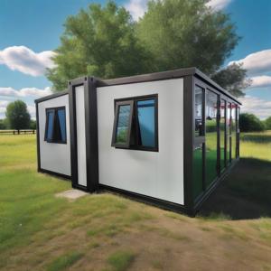Vente directe usine – <span class=keywords><strong>Maison</strong></span> conteneur pliable multifonctionnelle <span class=keywords><strong>à</strong></span> double aile extensible en panneaux sandwich EPS, idéale pour villa ou bureau - Product Image 1