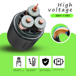 Cable de Alta Tensión <span class=keywords><strong>12</strong></span>/20kV con Aislamiento XLPE de 2.5-120mm² para Uso Subterráneo/Industrial, Certificado CE, RoHS e IEC - Product Image 2