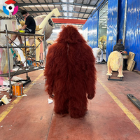 Costume d'animal Gorille Rouge pour Parc à Thème, Spectacles de Théâtre, Costumes Animatroniques Personnalisés, Thème Roi Gorille pour Parc d'Attractions