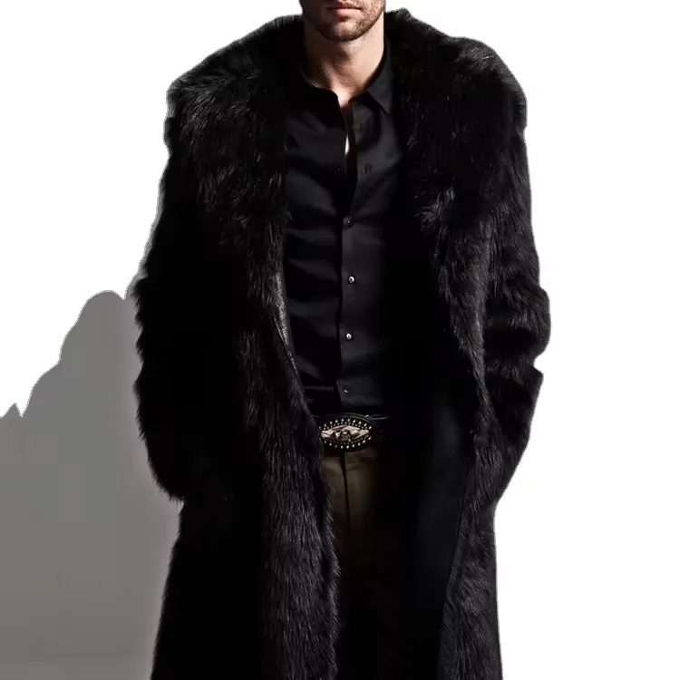 नई डिजाइन की प्रवृत्ति पुरुषों की फर कोट मिंक फर कोट फर एक लंबे कोट सर्दियों के कपड़े