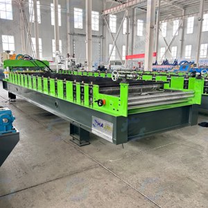 Machine de formage de tuiles en acier coloré Hauan Machinery 6 Peak Single Glazed Tile Roll Forming Machine, largeur d'alimentation 1250 mm, pour toiture. - Product Image 4
