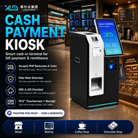 Kiosque de paiement en espèces en libre-service pour intérieur avec lecteur de codes-barres et imprimante de reçus pour les magasins de proximité aux Philippines