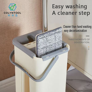 Venta directa <span class=keywords><strong>de</strong></span> fábrica, lavado manos libres <span class=keywords><strong>de</strong></span> alta calidad con dos cabezales <span class=keywords><strong>de</strong></span> tela <span class=keywords><strong>de</strong></span> microfibra para limpieza <span class=keywords><strong>de</strong></span> suelos, fregona plana manos libres - Product Image 2