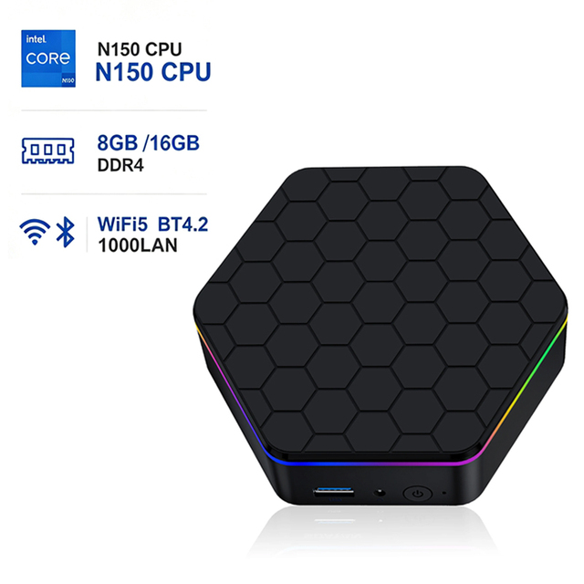 Intel N150 Mini PC 16GB RAM DDR4 Windows 11 Pro Micro Computer for Home Assistant Office Lightweight Desktop SOAYAN N6