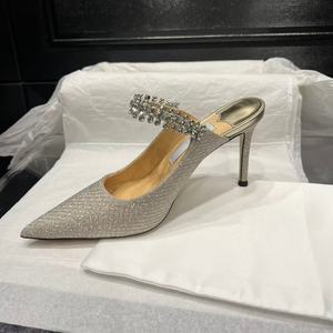 Sandalias Elegantes de Tacón Alto con Pedrería Plateada y Punta en Pico para Mujer, Diseño de Moda Primavera 2026 - Product Image 2