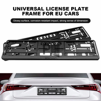 Support de plaque d'immatriculation de voiture OEM support de plaque d'immatriculation noir couverture de cadre de plaque d'immatriculation standard ue anti-corrosion usiné CNC