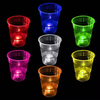 Gobelets LED Colorés pour Fêtes – Nouveauté Tendance pour Boîtes de Nuit et Bars – Gobelet LED Néon de Noël avec Piles