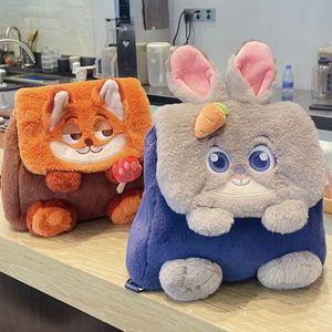 Cute Cartoon Anime fox and Rabbit Pattern Backpack - Large Capacity Cute and Fluffy Schoolbag