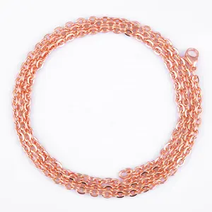 New Arrival Brass Jewellery Reasonable Price Rose Gold Plated O Shaped Chain for Necklace Jewelry