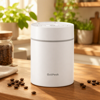 Bocal à café sous vide automatique en acier inoxydable 304 de qualité alimentaire, capacité 1,5 L, rechargeable, écologique, hermétique pour le stockage des grains de café