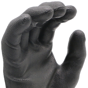 Gants de travail de jardin en <span class=keywords><strong>polyester</strong></span> noir MaxiTough les plus populaires avec revêtement en <span class=keywords><strong>PU</strong></span>, logo personnalisé, protection des mains, sécurité au travail, gants enduits - Product Image 5