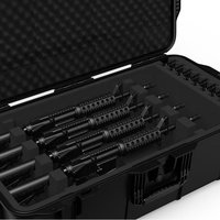 7050 jouet personnalisé air-soft pistolet batterie boîtier en plastique étanche Long pistolet étui rigide 4 pistolet mallette de rangement