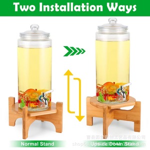 Estante de almacenamiento transfronterizo de madera para barriles de bebidas, soporte para botellas de vino espumoso de vidrio, estante base para macetas de flores y bonsáis de balcón - Product Image 3