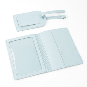 Set Regalo di Accessori da Viaggio in Pelle PU con Logo Personalizzato, Etichetta per Bagagli e Porta Passaporto con Confezione di Lusso Personalizzata - Product Image 5