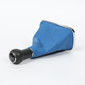 Pomo de Palanca de Cambios de 5/6 Velocidades para Volkswagen <span class=keywords><strong>Bora</strong></span> <span class=keywords><strong>Jetta</strong></span> MT 1998-2004 Golf 4 IV MK4 GTI R32, Funda de Cuero PU - Product Image 3