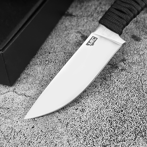 Cuchillo recto EDC de alta dureza para campo, con mango completo, herramienta multiusos para camping, supervivencia y rescate, con funda para colgar en la cintura. - Product Image 3