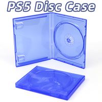 Boîtier de remplacement pour jeux vidéo SUNSHING 14 mm transparent, support simple ou double disque, logo personnalisé, couleur bleue, pour emballage de jeux